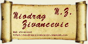Miodrag Živančević vizit kartica